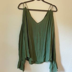 Green long sleeve blouse